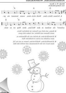 Runterladen: Der Text von Schneeflöckchen, Weißröckchen zum Ausdrucken